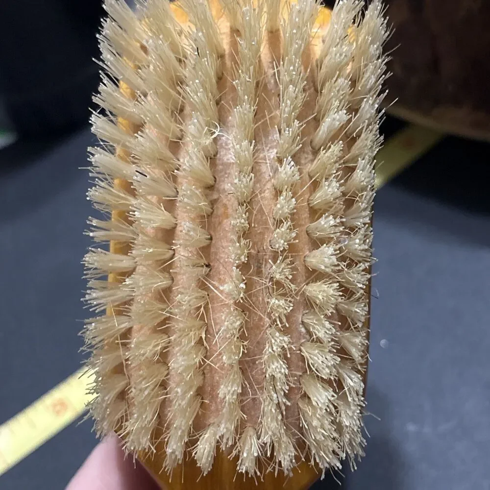 RARE VINTAGE SWANK WEST GERMANY  WOOD Lacquered? HANDLE BRUSH Nylon Bristle